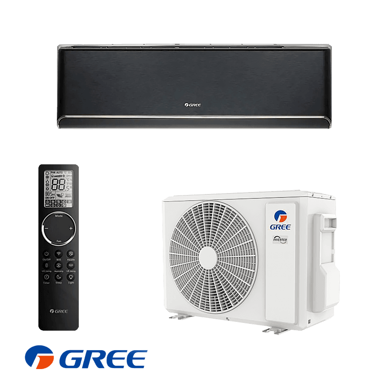 Инверторен климатик Gree Airy GWH09AVCXB-K6DNA1B - черен