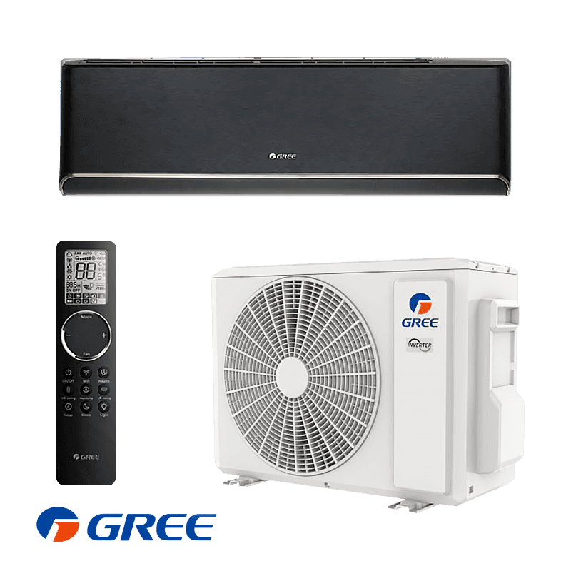 Инверторен климатик Gree Airy GWH18AVDXE-K6DNA1A - черен